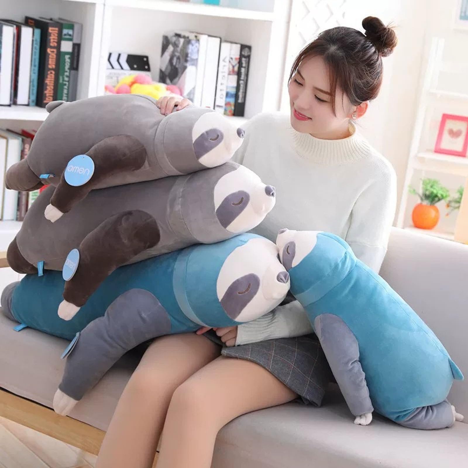 Faultier Kuscheltier, Weiches Faultier Plüschtier, Faultier Stofftier zum Kuscheln und Spielen, Sloth Plushies Stuffed