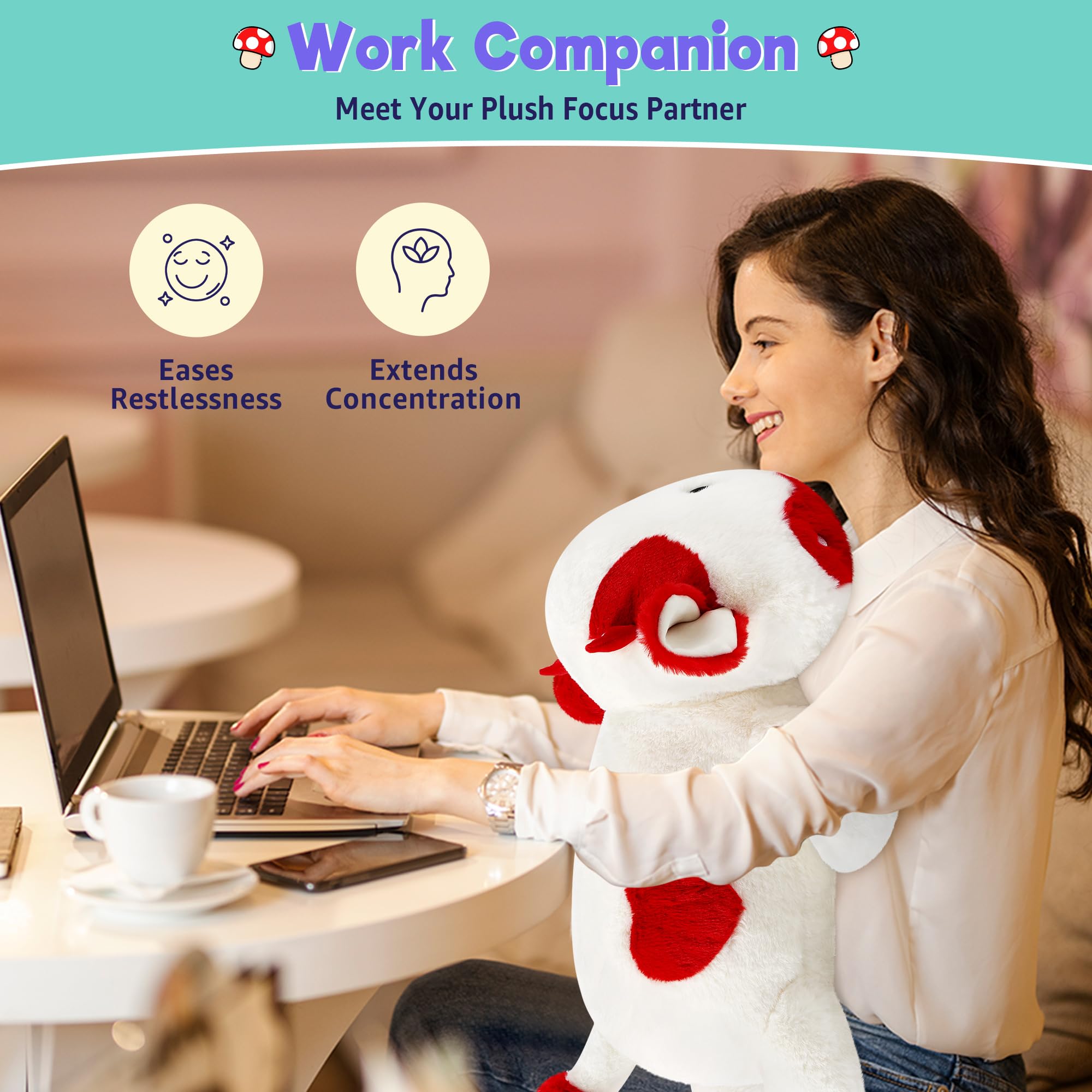 shownicer Gewichtstiere Kuh 1,8 KG Gewichtetes Kuscheltier Kuh Stofftier Großes Plüschtier Kawaii Kuh