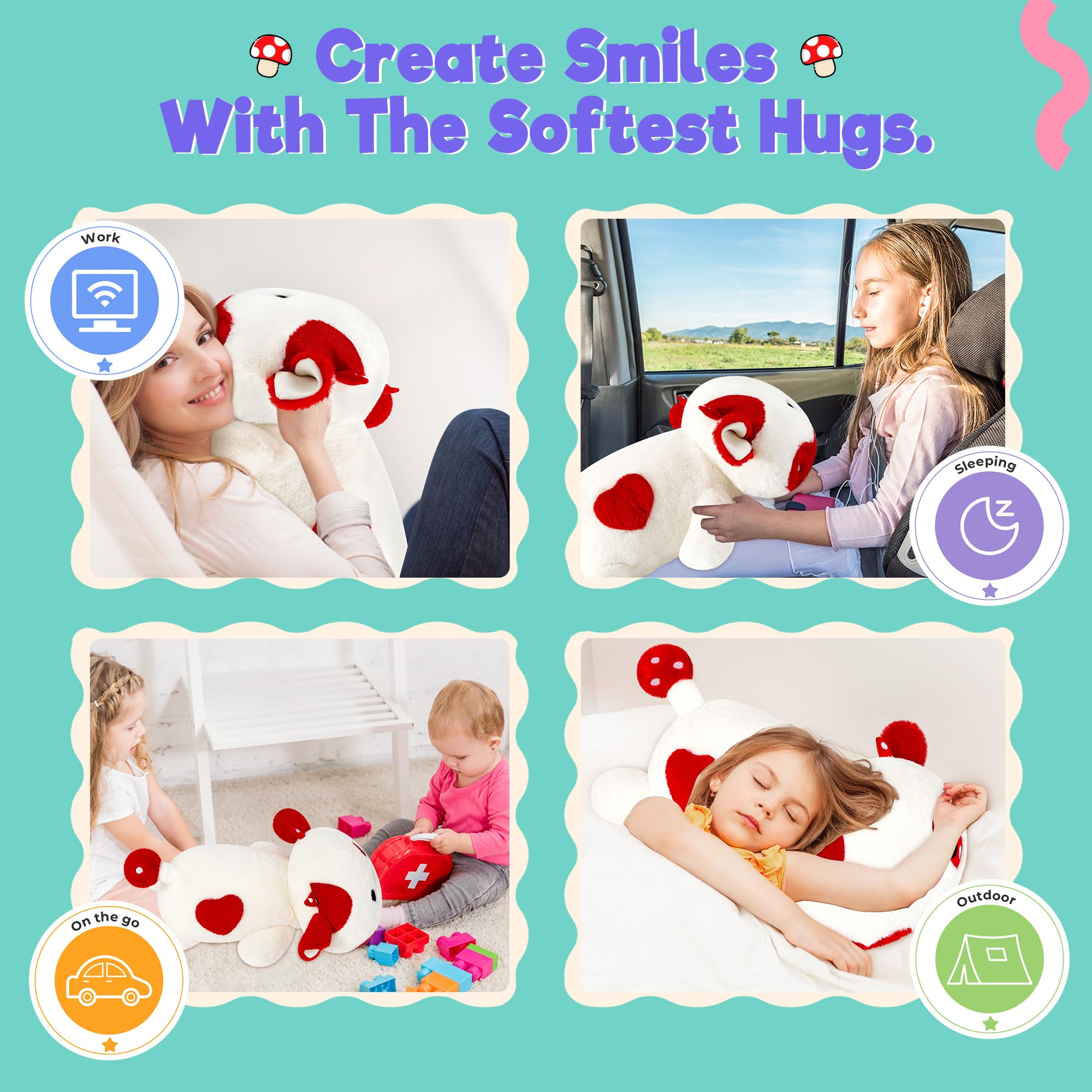 shownicer Gewichtstiere Kuh 1,8 KG Gewichtetes Kuscheltier Kuh Stofftier Großes Plüschtier Kawaii Kuh