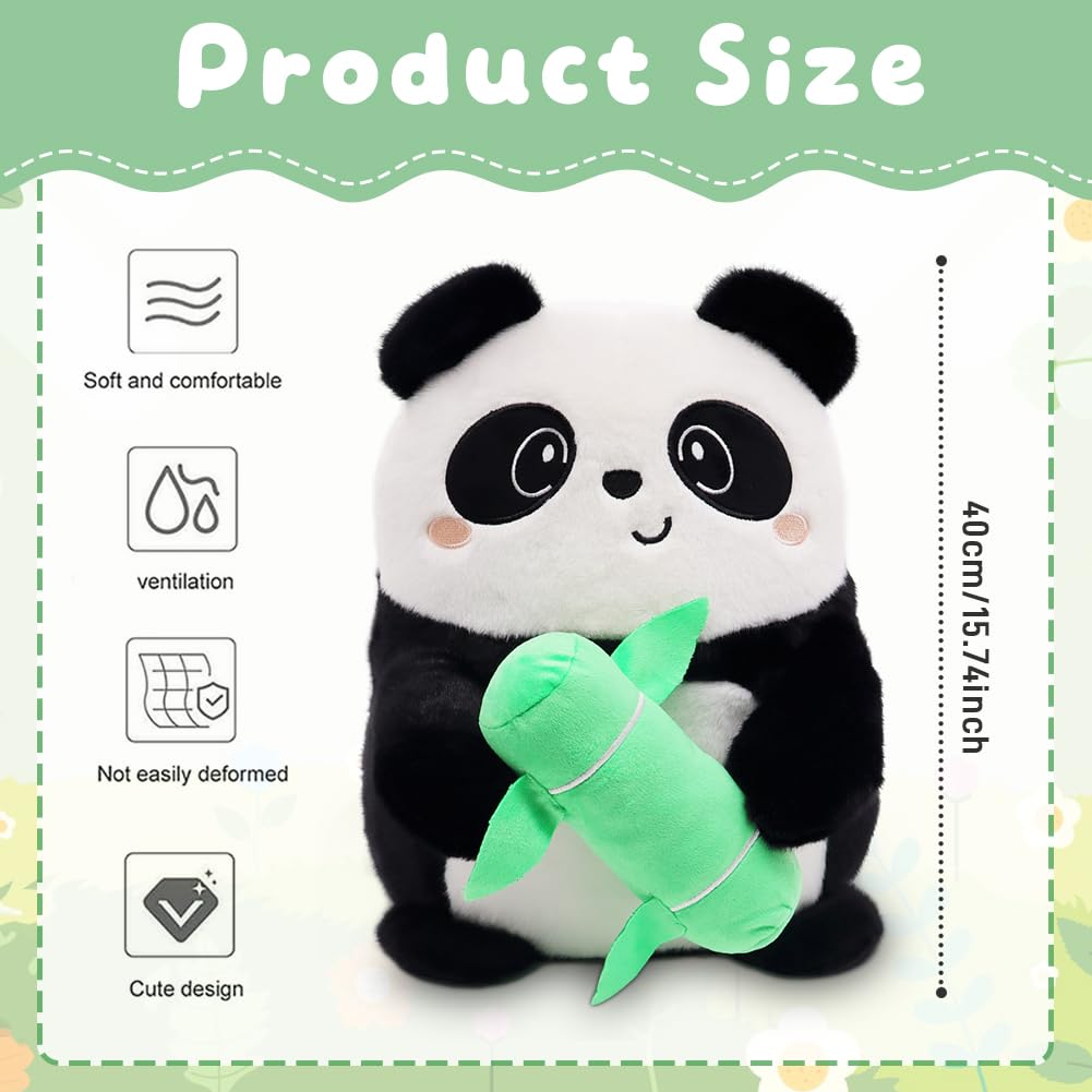 HOXSNII Panda Plüsch Kissen, 40CM Kuscheltier Plüschtier Puppe Plüschkissen Spielzeug Kissen Plüsch Tierspielzeug