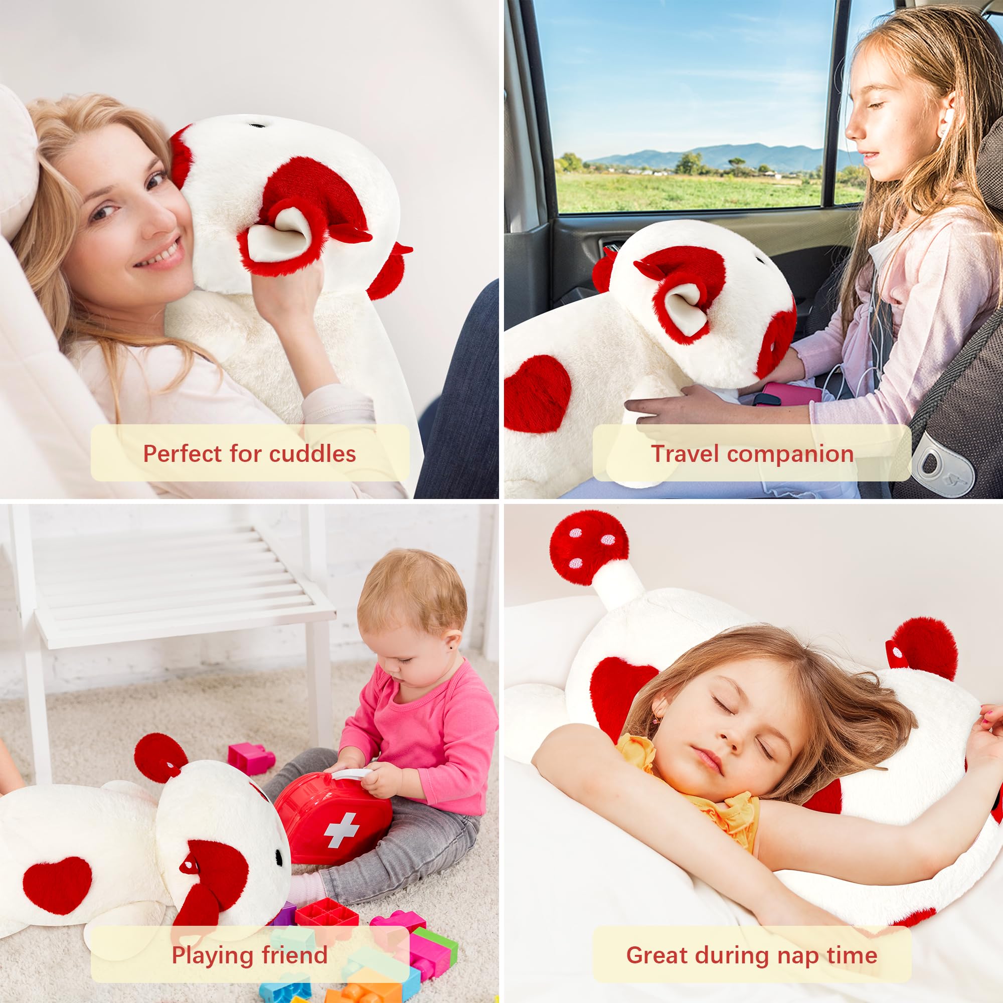 shownicer Gewichtstiere Kuh 1,8 KG Gewichtetes Kuscheltier Kuh Stofftier Großes Plüschtier Kawaii Kuh